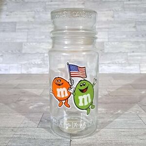 Vintage 80's Mars M&M's × 1984 Los Angeles Olympic Games Candy Glass Jar